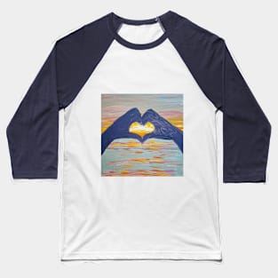 Sunset Hearts Baseball T-Shirt